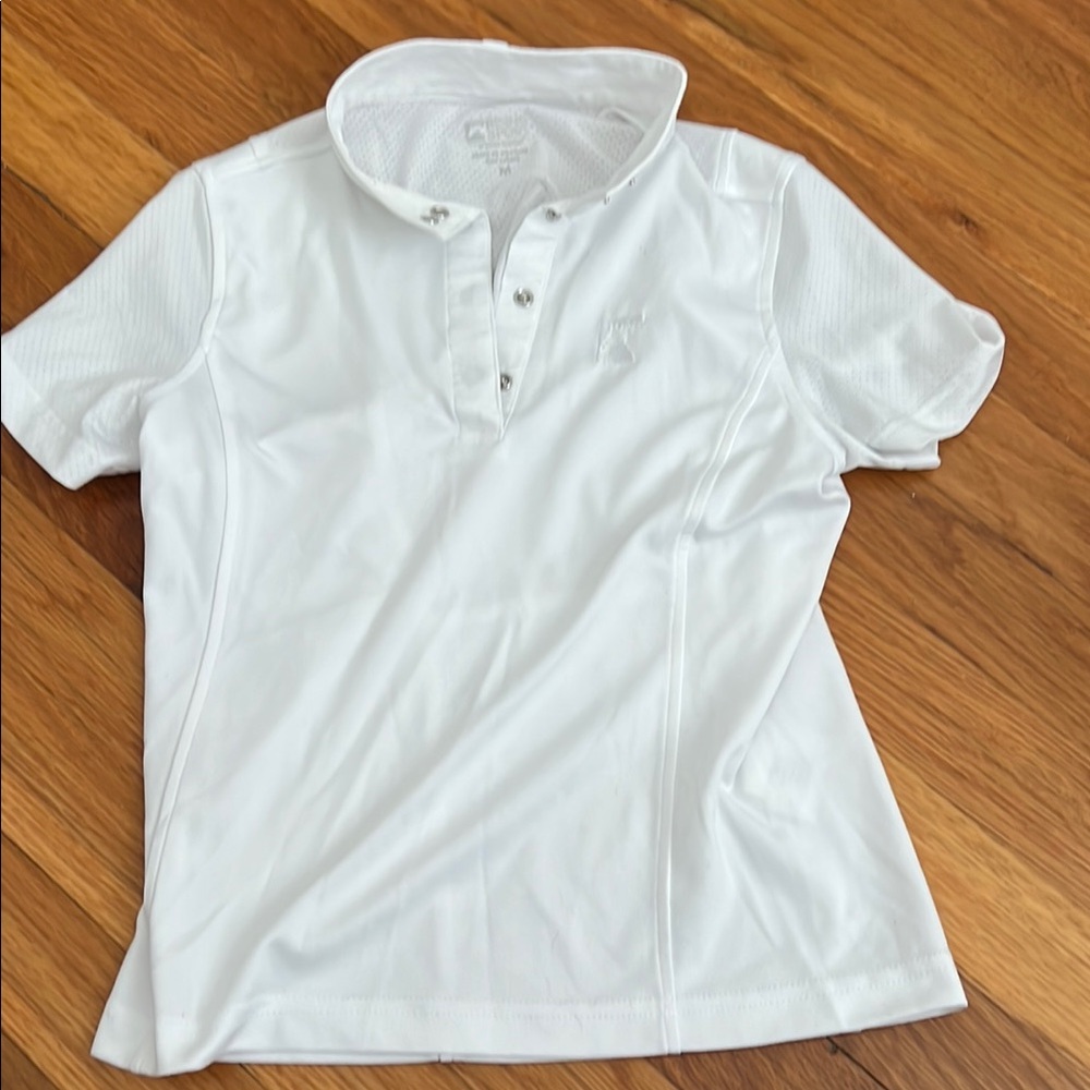 Girls white equestrian shirt
